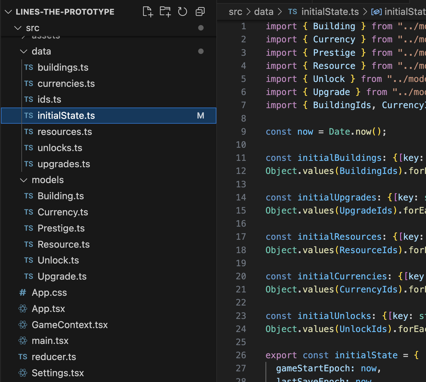 Code structure screenshot