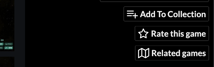 Rate this game button on desktop