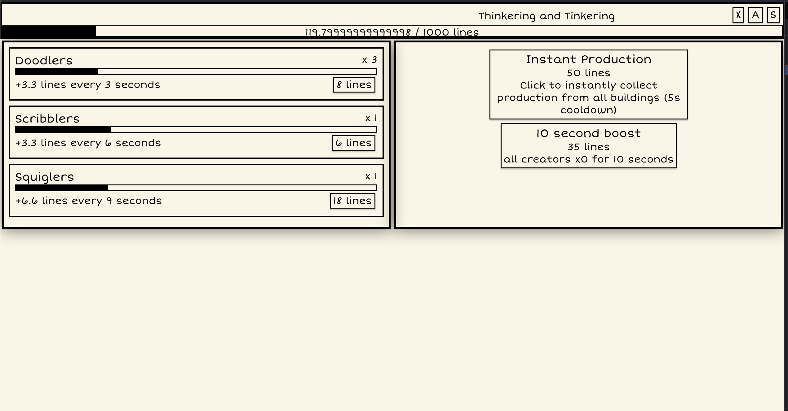 Feedback on the game