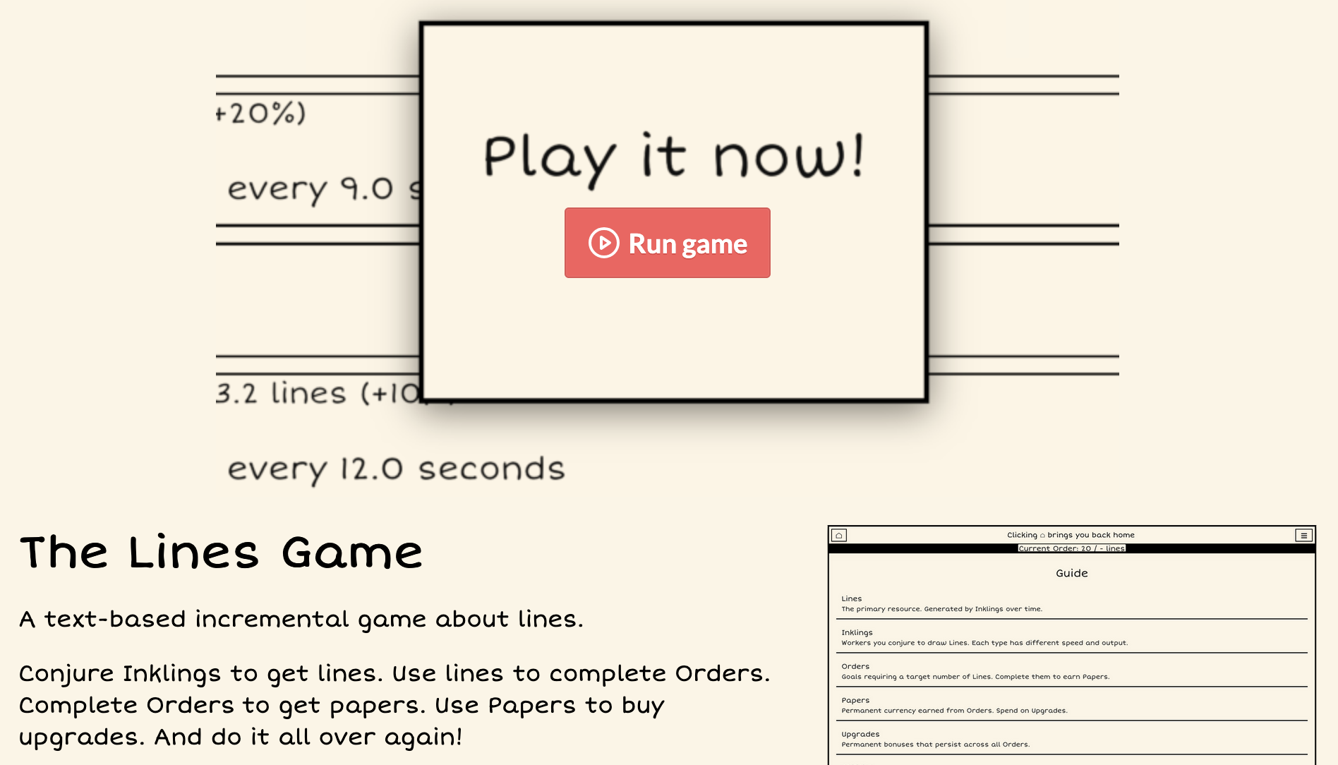 The Lines Game on itch.io