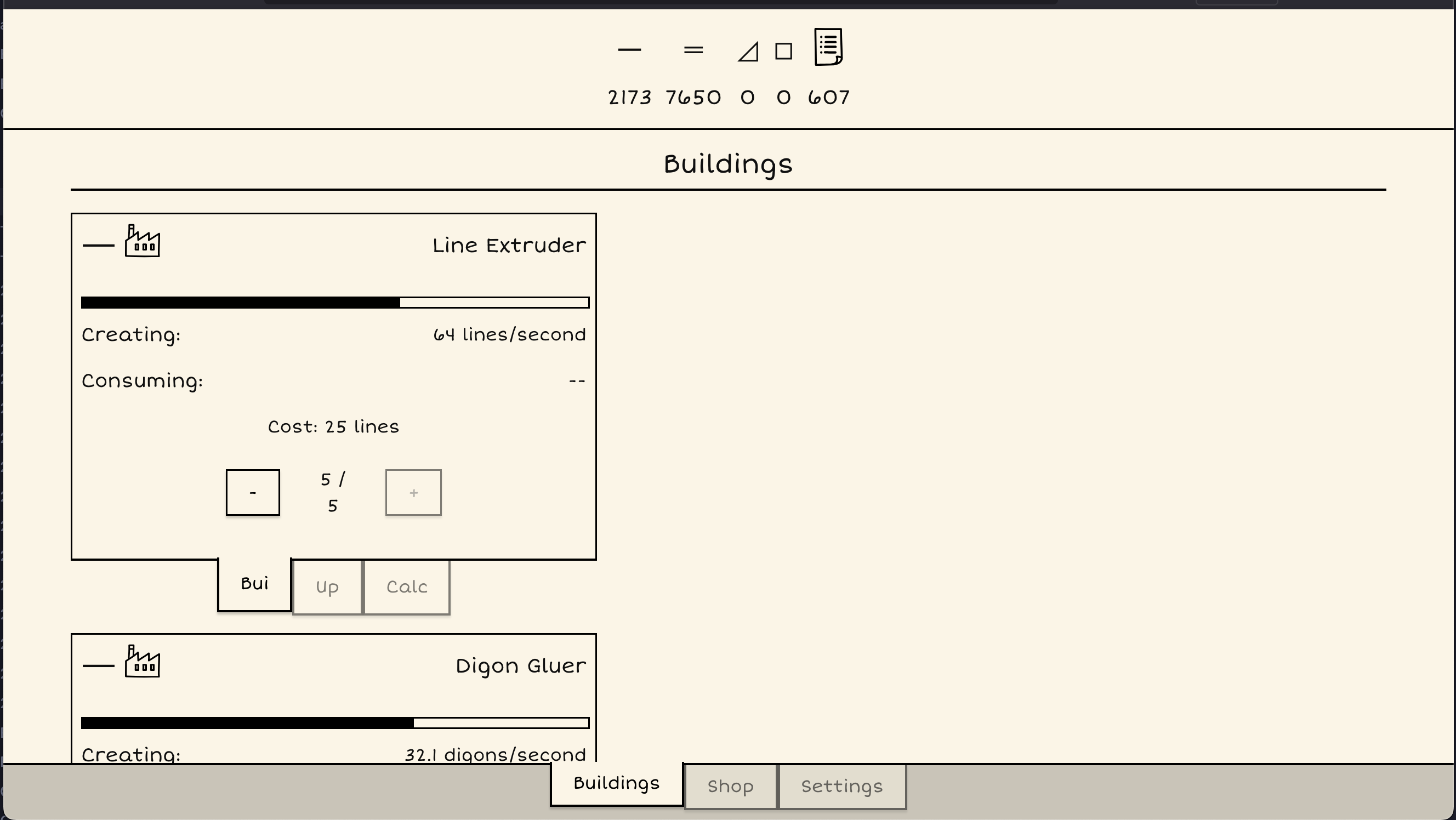 Lines game UI update